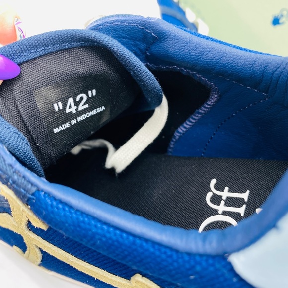 Off-White Men’s Vulcanized Low-Top Sneakers SIZE US 9 Color Blue NWB AUTHENTIC - Picture 13 of 14